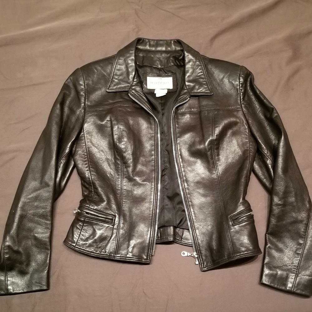Henri Bendel black leather jacket